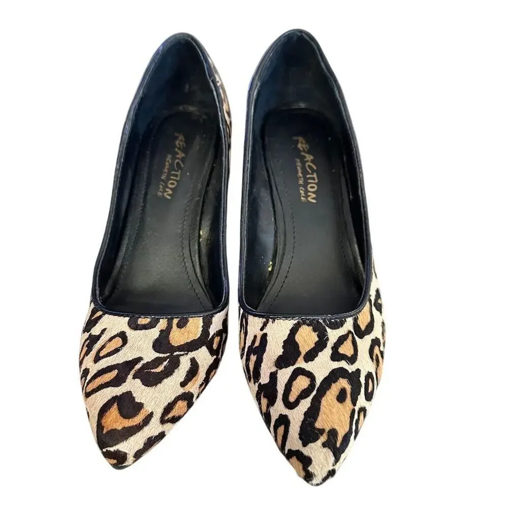 Kenneth‎ Cole Reaction Women's Leopard Print Wedge Heels Multicolor size 6 - Picture 3 of 11